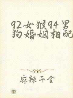 92女猴94男狗婚姻相配吗封面