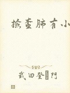 检查肺有小结节封面