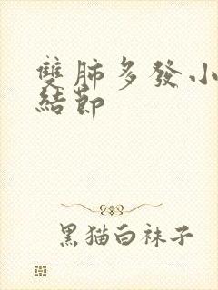 双肺多发小,微结节