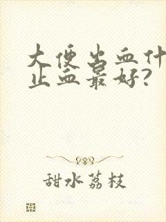 大便出血什么药止血最好?