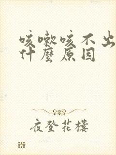 咳嗽咳不出痰是什么原因封面