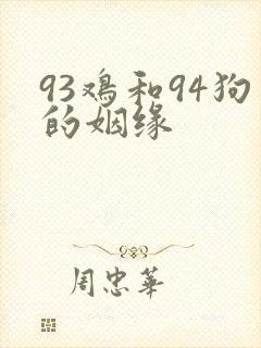 93鸡和94狗的姻缘