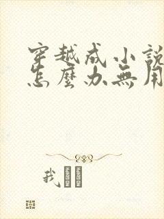 穿越成小说反派怎么办无用封面