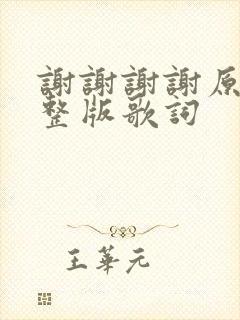 谢谢谢谢原唱完整版歌词
