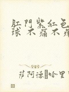 肛门紫红色的肉球 不痛不痒