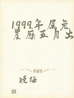 1999年属兔农历五月出生的命运