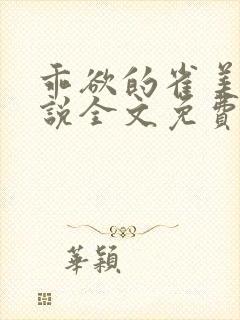 乖欲的雀美人小说全文免费阅读