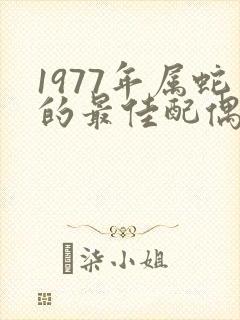 1977年属蛇的最佳配偶属相