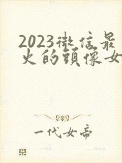 2023微信最火的头像女生