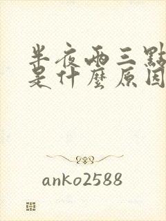 半夜两三点失眠是什么原因