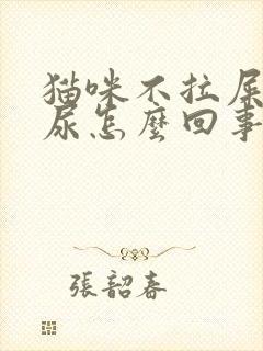 猫咪不拉屎只拉尿怎么回事