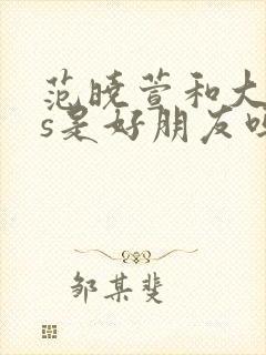 范晓萱和大s小s是好朋友吗