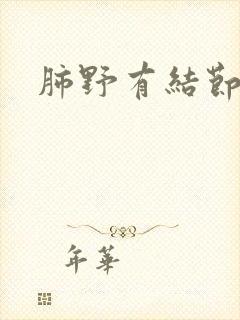 肺野有结节影封面