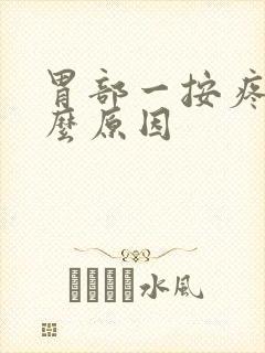 胃部一按疼是什么原因