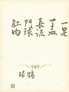 肛门长了一个小肉球流血是怎么回事