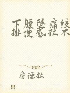 下腹坠痛绞痛有排便感拉不出