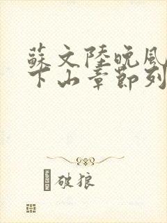 苏文陆晚风阎王下山章节列表