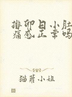 排卵日小肚子坠痛感正常吗