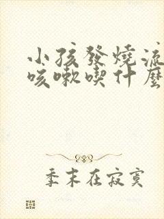 小孩发烧流鼻涕咳嗽吃什么药