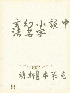 玄幻小说中的刀法名字