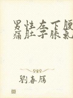 男性左下腹部隐痛肚子胀气