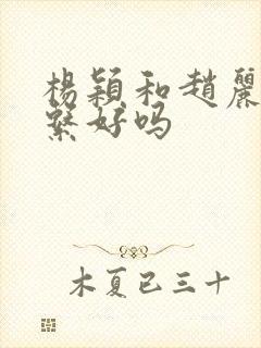 杨颖和赵丽颖关系好吗