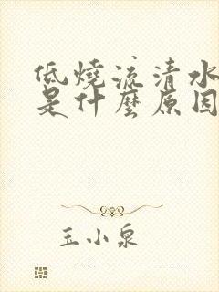 低烧流清水鼻涕是什么原因