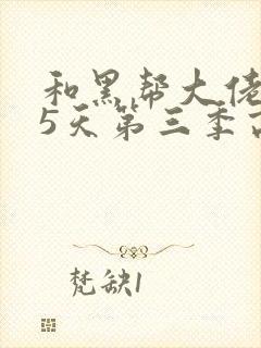 和黑帮大佬365天第三季高清