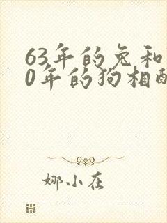 63年的兔和70年的狗相配吗