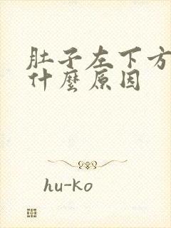 肚子左下方绞痛什么原因