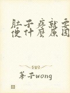 肚子疼就要拉大便什么原因封面