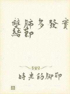 双肺多发实性小结节