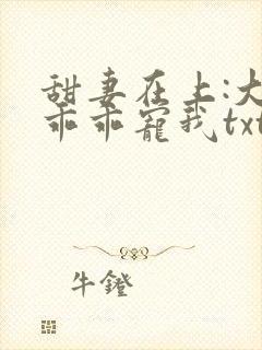 甜妻在上:大叔乖乖宠我txt