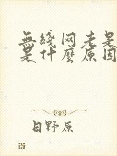 无线网老是掉线是什么原因封面