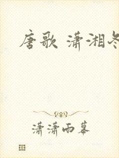 唐歌 潇湘冬儿封面