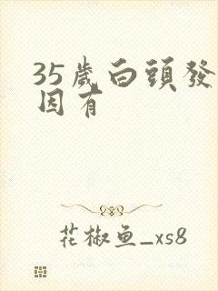 35岁白头发原因有封面