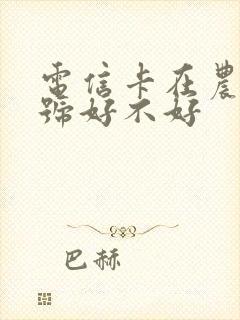 电信卡在农村信号好不好封面