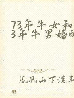 73年牛女和73年牛男婚配好吗