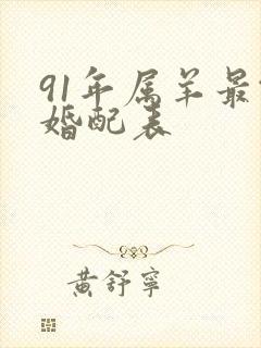 91年属羊最佳婚配表封面
