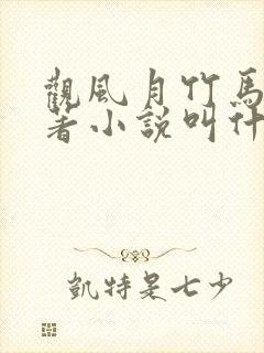 观风月竹马篇原著小说叫什么名字