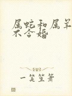 属蛇和属羊的合不合婚