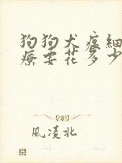 狗狗犬瘟细小治疗要花多少钱封面