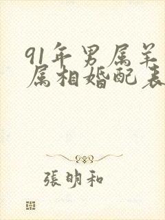 91年男属羊的属相婚配表