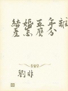 结婚五年离婚财产怎么分封面