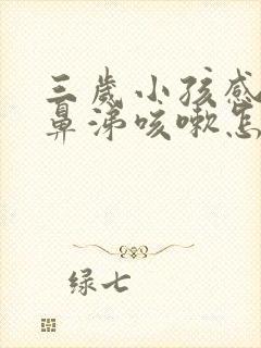 三岁小孩感冒流鼻涕咳嗽怎么办