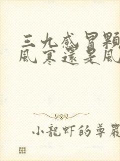 三九感冒颗粒治风寒还是风热