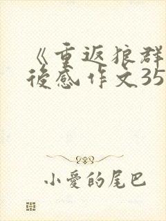 《重返狼群》观后感作文350字封面