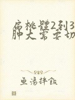 扁桃体2到3度肿大需要切除吗?