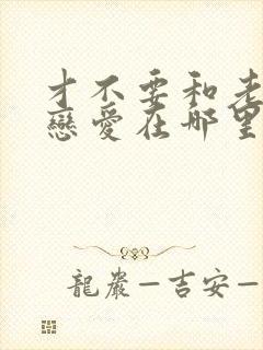 才不要和老板谈恋爱在哪里看封面