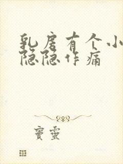 乳房有个小硬块隐隐作痛